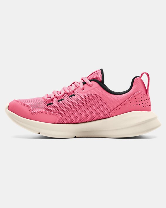 Girls' Grade School UA Essential Sportstyle Shoes, Pink, pdpMainDesktop image number 1